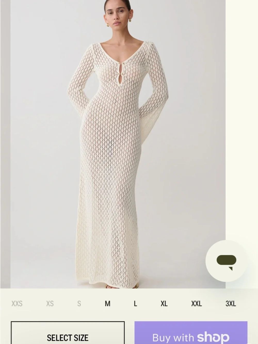 MESHKI KAYLEIGH CROCHET MAXI KNIT DRESS - Picture 4 of 8